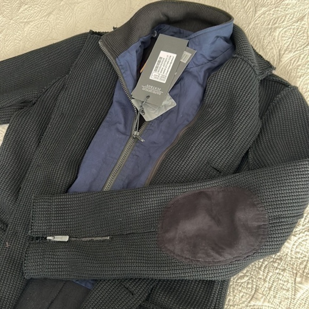 Justboy Jacket NWT Fleece Black Size XL Made in Italy